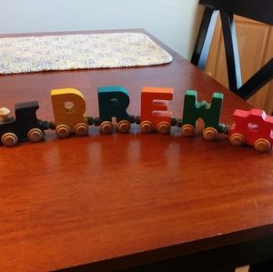Nametrains Solid Wood " Drew " Magnetic Train